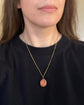 LARGE QUEEN ANNE PEACH PASTE DROP PENDANT