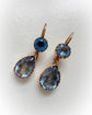 EARLY 19TH CENTURY LIGHT BLUE PASTE DOUBLE DROP EARRINGS