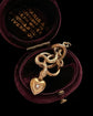 ANTIQUE COILED SNAKE & MINI HEART PENDANT