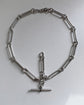 ANTIQUE SILVER PAPERCLIP ALBERT T-BAR CHAIN