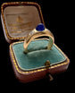KASHMIR SAPPHIRE & DIAMOND VINTAGE 18CT GOLD RING
