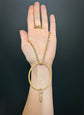 ANTIQUE 15CT GOLD BRAMAH KEY BANGLE