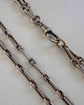 ANTIQUE FINE SILVER PAPERCLIP LINK GAURD CHAIN