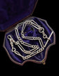SILVER TWIST PAPERCLIP ALBERT CHAIN WITH TBAR
