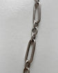 ANTIQUE FINE SILVER PAPERCLIP ALBERT CHAIN