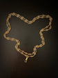 18CT FRENCH SAUTOIR FANCY LINK GAURD CHAIN