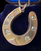 VICTORIAN SUPERSIZED 18CT GOLD & DIAMOND HORSESHOE PENDANT