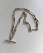 ANTIQUE SILVER PAPERCLIP ALBERT CHAIN