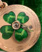 19TH CENTURY ENAMEL & DIAMOND FOUR LEAF CLOVER LOCKET
