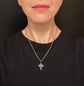 VICTORIAN TURQUOISE & DIAMOND CROSS PENDANT