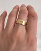 ANTIQUE 18CT GOLD & DIAMOND CHUNKY CIGAR BAND RING