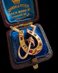 VICTORIAN 15CT GOLD & GEM SET HORSESHOE PENDANT