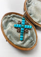 VICTORIAN TURQUOISE & DIAMOND CROSS PENDANT