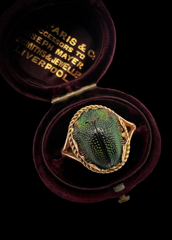 VICTORIAN SCARAB BEETLE RING