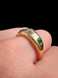 ANTIQUE DIAMOND & EMERALD FLUSH SET RING