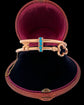ANTIQUE 15CT GOLD & TURQUOISE KEY BANGLE