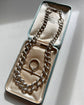 ANTIQUE SUPER CHUNKY SILVER CURB WITH DETACHABLE T-BAR