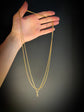 SUPER SLINKY 18CT GOLD FOXTAIL GUARD CHAIN