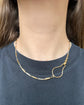 ANTIQUE BI-COLOUR 18CT GOLD & PLATINUM TROMBONE CHAIN