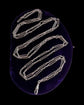 ANTIQUE SILVER REEDED PAPERCLIP GUARD CHAIN