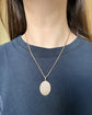 ANTIQUE 15CT GOLD & PLATINUM OVAL LOCKET
