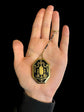EARLY 19TH CENTURY SWISS ENAMEL COMPACT/MIRROR PENDANT