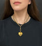 19TH CENTURY LARGE 18CT GOLD PUFFY HEART PENDANT