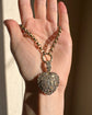 19TH CENTURY LARGE SCALE PASTE HEART PENDANT