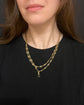 18CT FRENCH SAUTOIR FANCY LINK GAURD CHAIN
