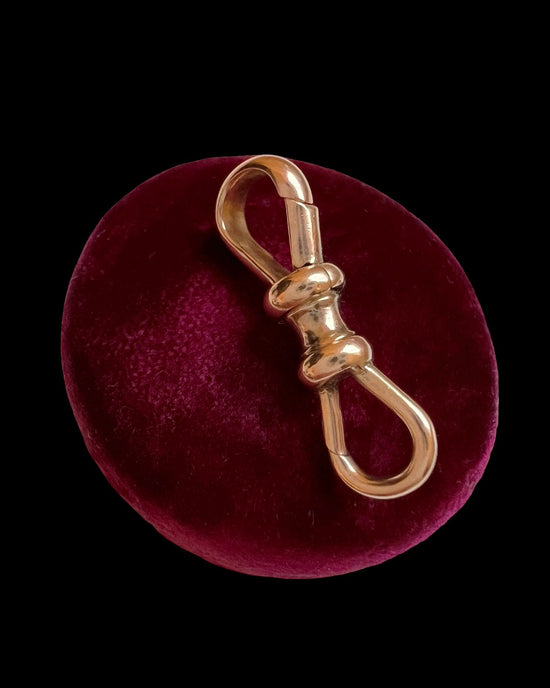 VICTORIAN 9CT GOLD DOUBLE DOGCLIP