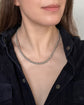 LATE VICTORIAN SILVER BALL CHAIN NECKLACE