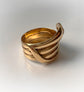 VICTORIAN 18CT GOLD & DIAMOND COILED SNAKE RING