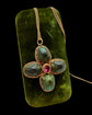 VICTORIAN SCARAB BEETLE & GARNET PENDANT / BROOCH