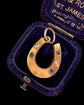 ANTIQUE DIAMOND & SAPPHIRE HORSESHOE PENDANT