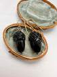VICTORIAN WHITBY JET ACORN EARRINGS