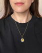 VICTORIAN 15CT GOLD & TURQUOISE HORSE HOOF PENDANT