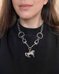 ANTIQUE SILVER EQUESTRIAN NECKLACE