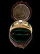ANTIQUE DIAMOND & EMERALD FLUSH SET RING
