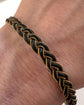ANTIQUE PLAITED ELEPHANT HAIR & 9CT GOLD BANGLE