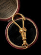 VICTORIAN LARGE 18CT GOLD SNAKE DOG CLIP