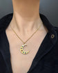 ANTIQUE GEM SET  ‘DEAREST’ CRESCENT PENDANT