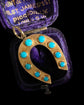 VICTORIAN 15CT GOLD & TURQUOISE HORSESHOE PENDANT