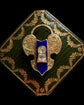 VICTORIAN 18CT GOLD & DIAMOND HEART PADLOCK
