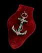 VICTORIAN MALACHITE & SILVER ANCHOR PENDANT