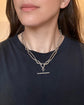 VICTORIAN CHUNKY SILVER PAPERCLIP ALBERT CHAIN