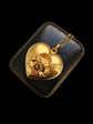 19TH CENTURY LARGE 18CT GOLD PUFFY HEART PENDANT