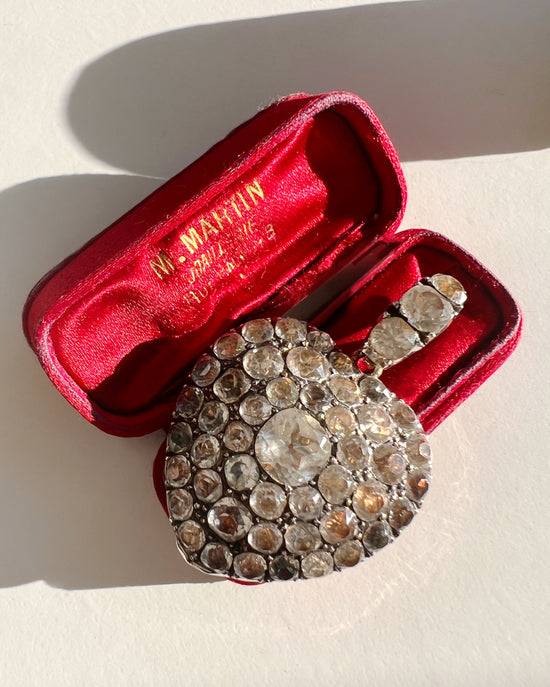 19TH CENTURY LARGE SCALE PASTE HEART PENDANT