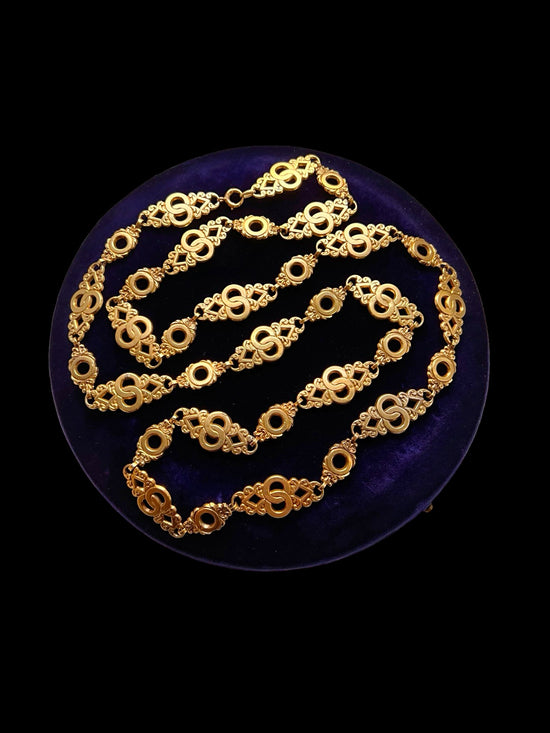EARLY 19TH CENTURY FRENCH FANCY 18CT GOLD CHAIN