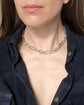 VICTORIAN SUPER CHUNKY SILVER PAPERCLIP ALBERT CHAIN