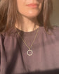 ANTIQUE DIAMOND & 14CT GOLD CIRCLE PENDANT